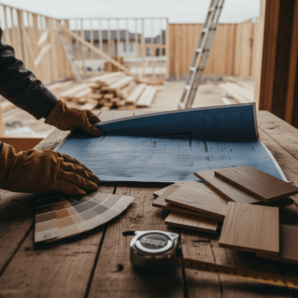 Contractor showing a clear written estimate to a homeowner